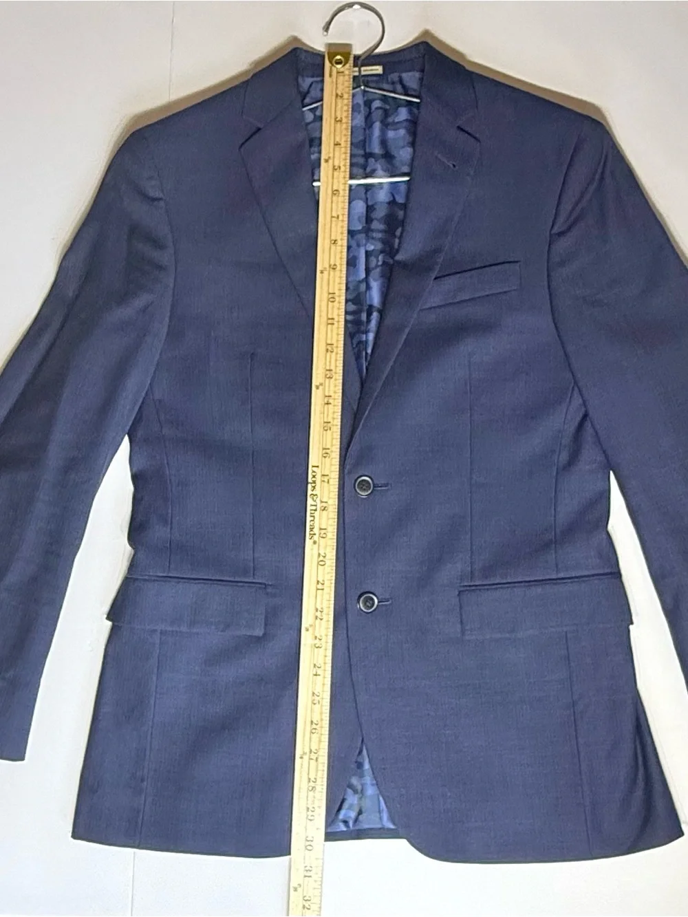 JOE Joseph Abboud Navy Super 120s Wool Slim Fit Suit 38R 32W